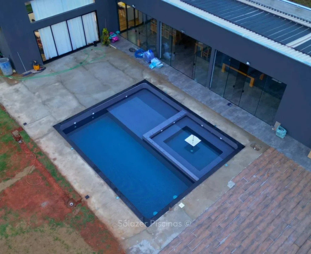 10 ideias de piscina de vinil em Atibaia - SP 6 Piscina com spa integrado