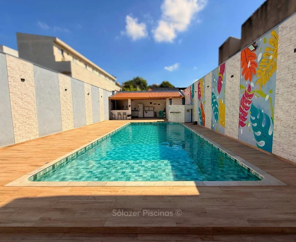 10 ideias de piscina de vinil em Atibaia - SP 2 Piscina retangular clássica
