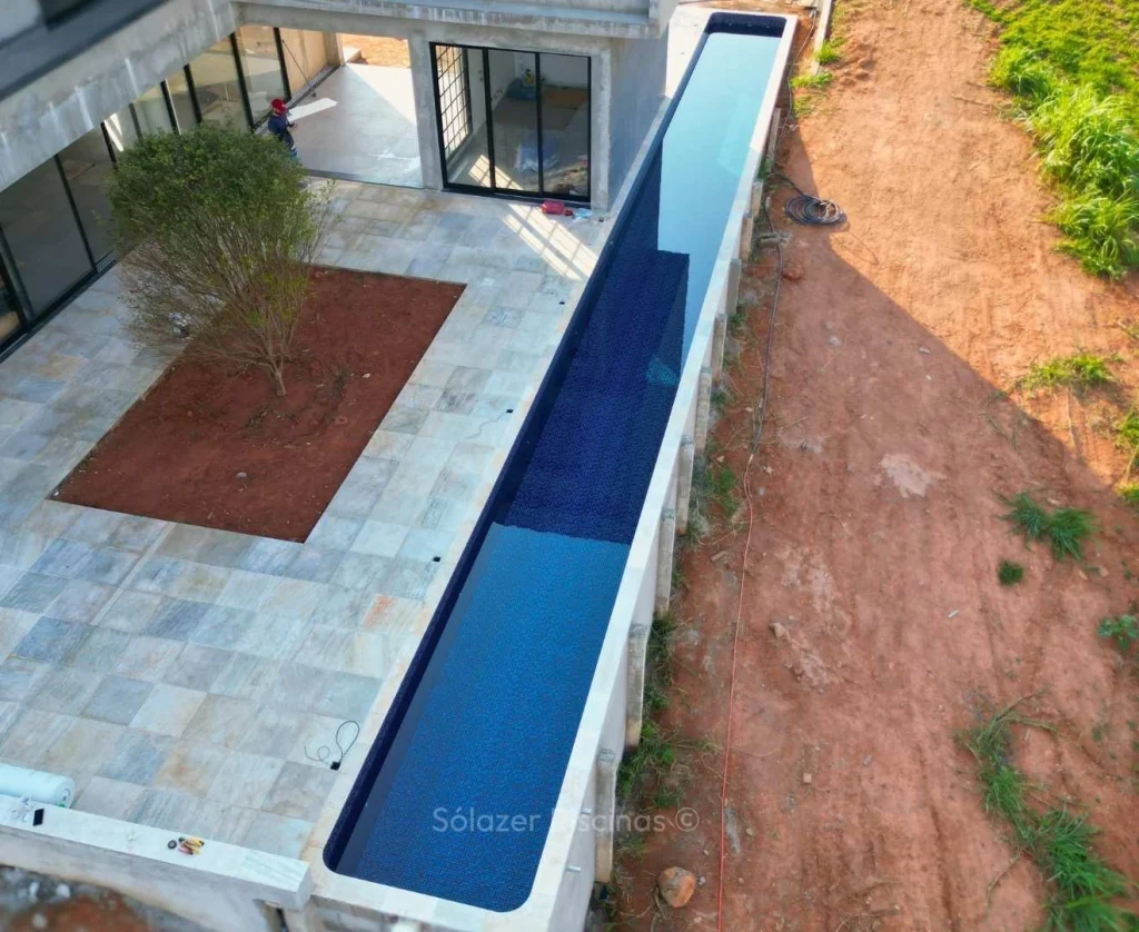 10 ideias de piscina de vinil em Atibaia - SP 3 Raia de natação residencial