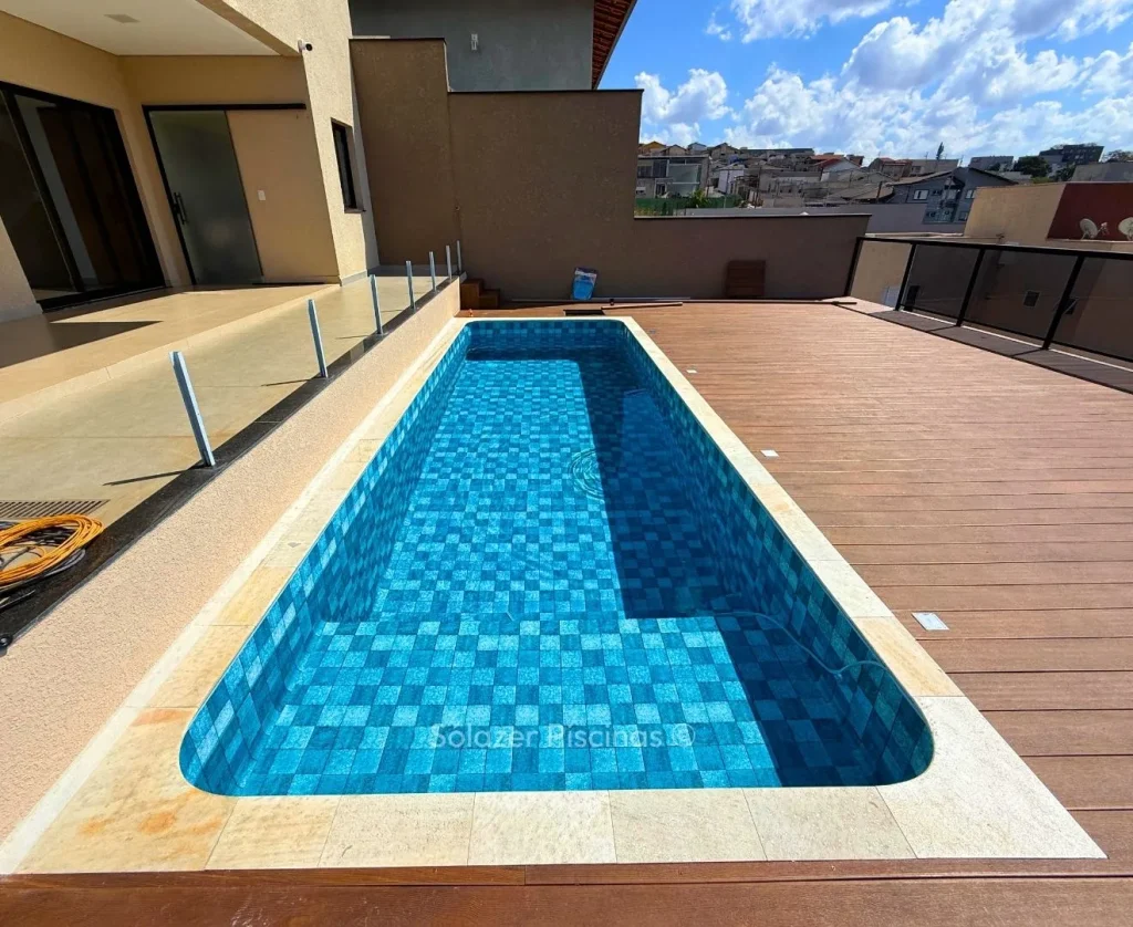 Piscina de vinil retangular clássica