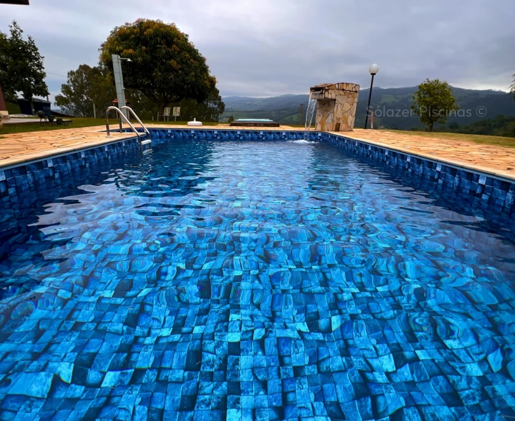 troca do revestimento de vinil da piscina