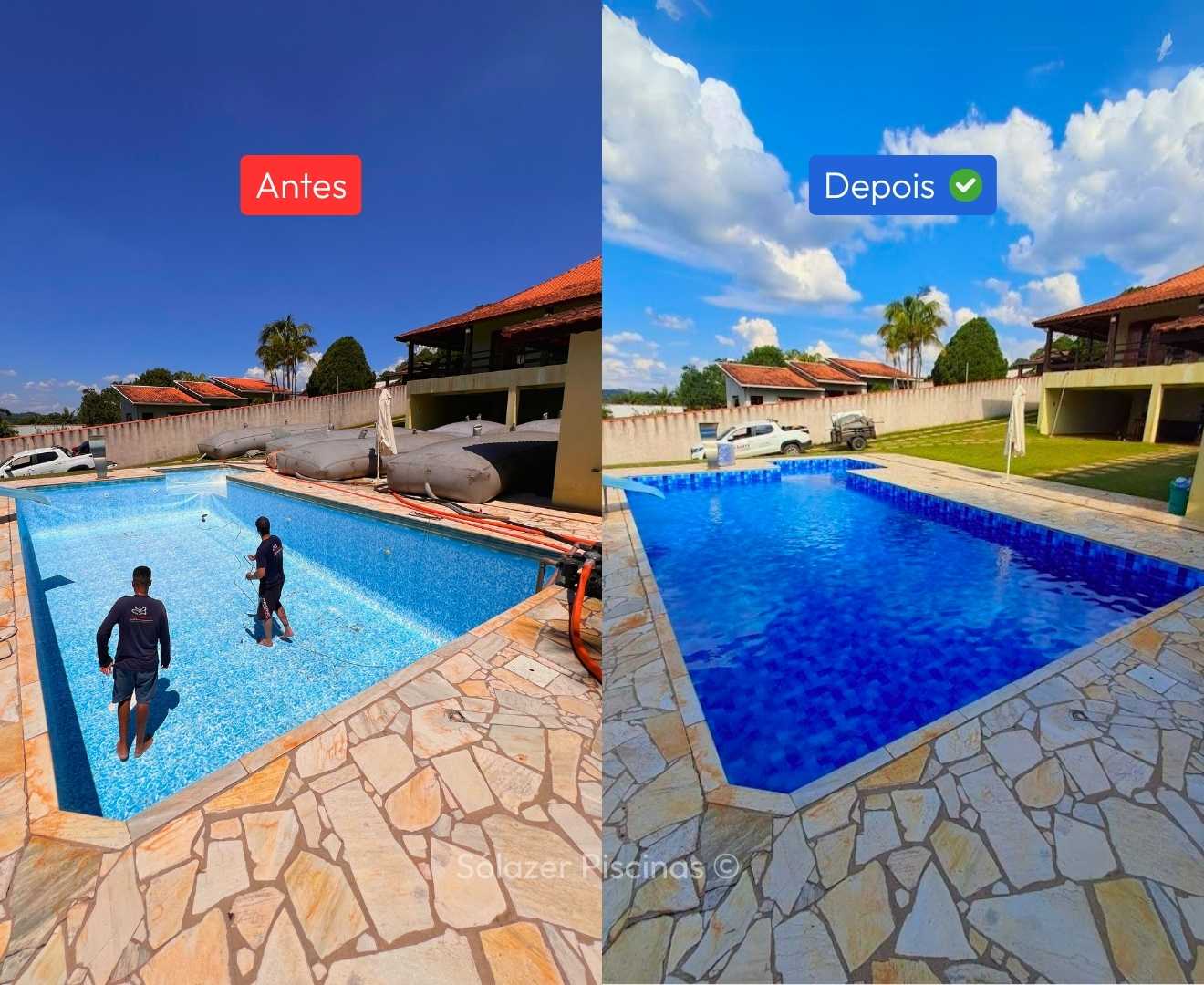 Troca de vinil com armazenamento de água